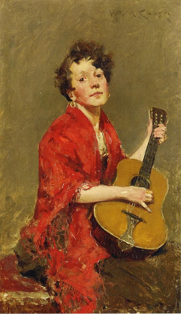 William Merritt Chase Girl With Guitar